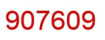 Number 907609 red image
