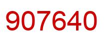 Number 907640 red image