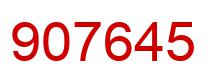 Number 907645 red image