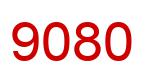 Number 9080 red image