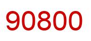 Number 90800 red image