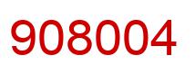 Number 908004 red image