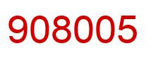 Number 908005 red image