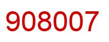 Number 908007 red image