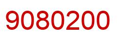 Number 9080200 red image