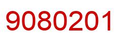Number 9080201 red image