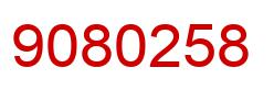 Number 9080258 red image