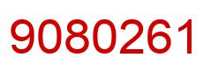 Number 9080261 red image