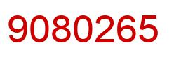 Number 9080265 red image