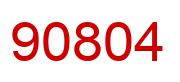 Number 90804 red image