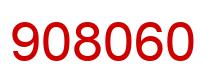 Number 908060 red image