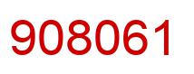 Number 908061 red image