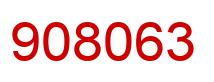 Number 908063 red image