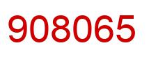 Number 908065 red image