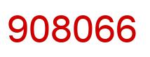 Number 908066 red image