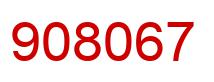 Number 908067 red image