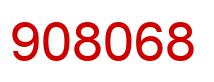 Number 908068 red image