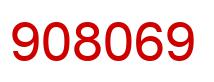 Number 908069 red image
