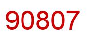 Number 90807 red image