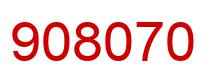 Number 908070 red image