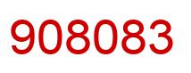 Number 908083 red image