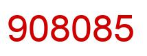 Number 908085 red image
