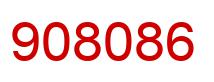 Number 908086 red image