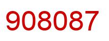 Number 908087 red image