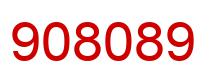 Number 908089 red image