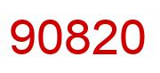 Number 90820 red image