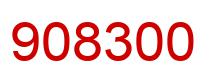 Number 908300 red image