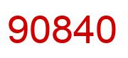 Number 90840 red image