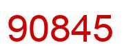 Number 90845 red image