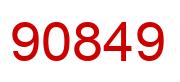 Number 90849 red image