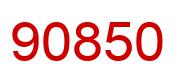 Number 90850 red image