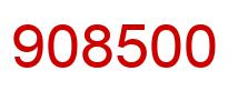 Number 908500 red image