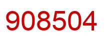 Number 908504 red image