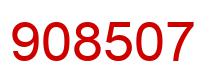 Number 908507 red image