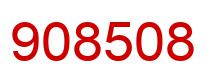 Number 908508 red image