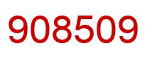 Number 908509 red image