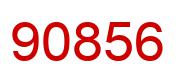 Number 90856 red image