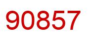Number 90857 red image