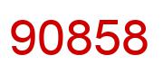 Number 90858 red image