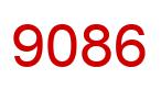 Number 9086 red image
