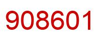 Number 908601 red image