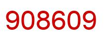 Number 908609 red image