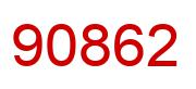 Number 90862 red image