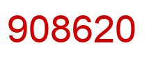 Number 908620 red image