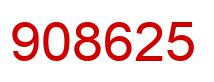 Number 908625 red image