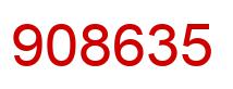 Number 908635 red image